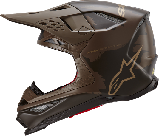 ALPINESTARS Supertech M10 Helmet - Squad - MIPS® - Dark Brown/Gold - Medium 8302823-839-MD
