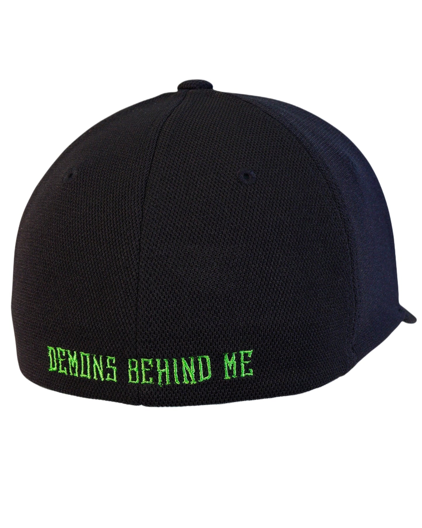 Black Flexfit Never Fade Two-Tone Skull Fitted Cap