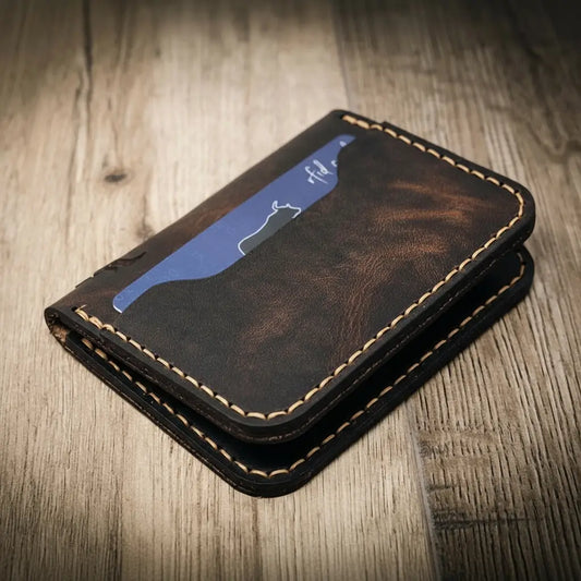 The Georgetown Minimalist Wallet in Walnut Brown