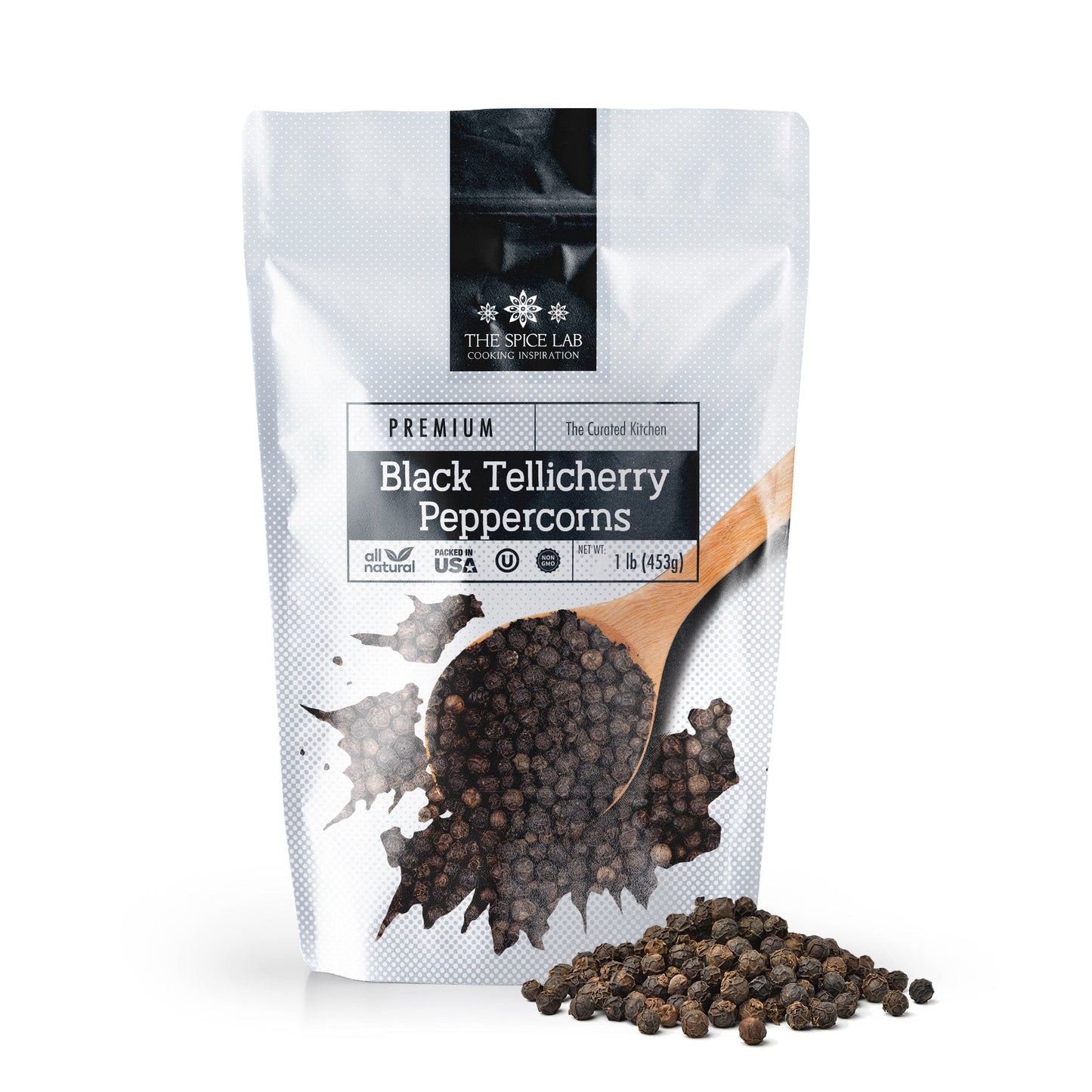 Black Tellicherry Peppercorns (Whole) for Grinder Refill
