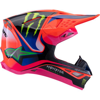 ALPINESTARS Supertech M10 Helmet - Deegan Monster - MIPS® - Gloss Orange Fluo/Purple/Pink Fluo - Small 8300425-433-S