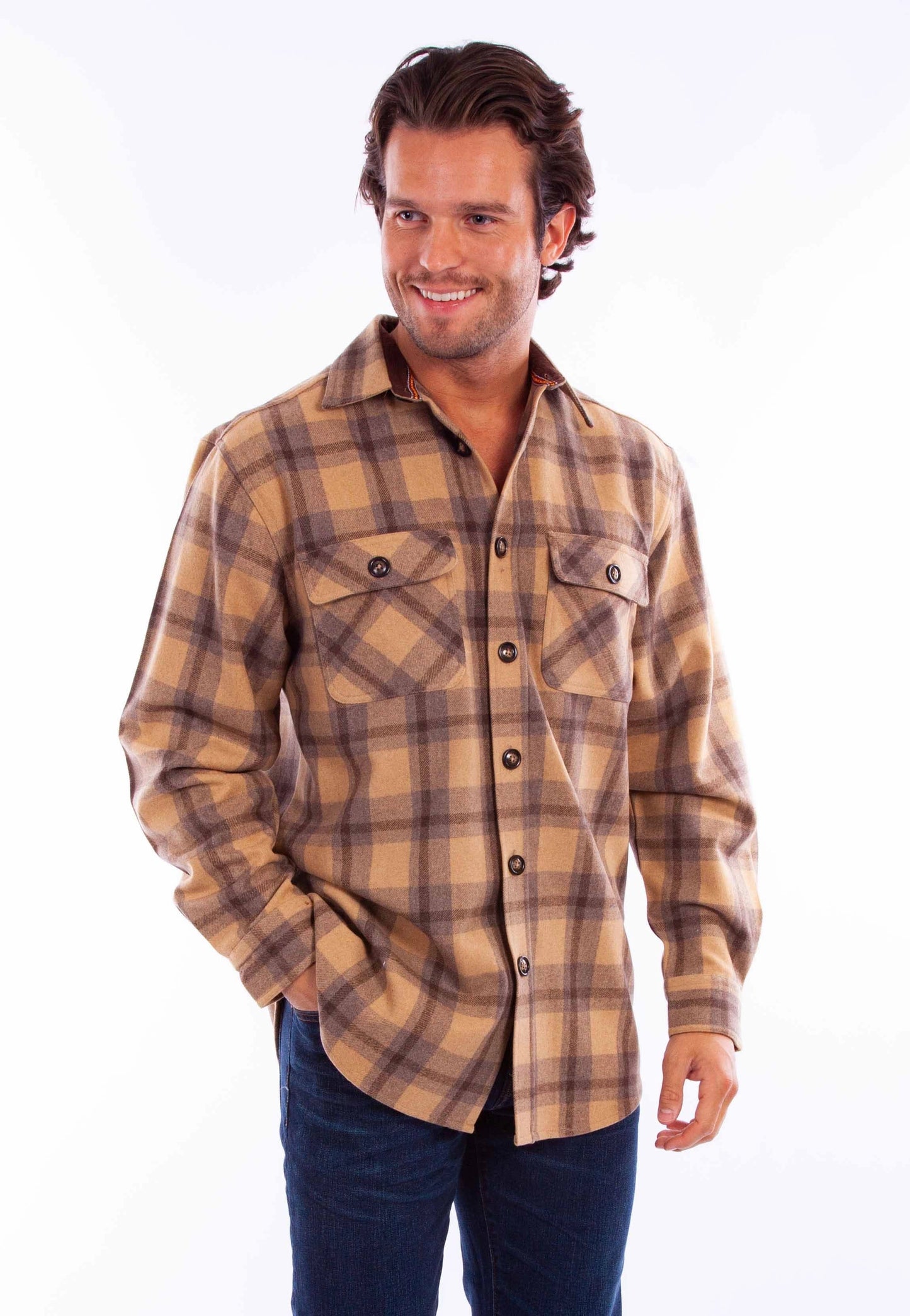 Scully Stone Ridge - Men's Western Wool Flannel Shirt