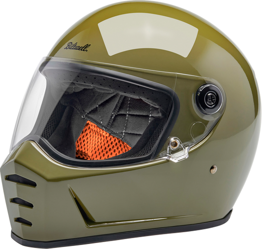 BILTWELL Lane Splitter Helmet - Gloss Olive Green - Small 1004-154-502