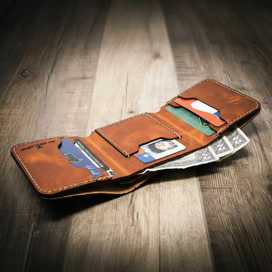 The Trinity Trifold Wallet - Chestnut Brown