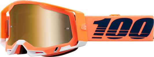 100% Racecraft 2 Goggles - Coral - True Gold Mirror 50010-00018