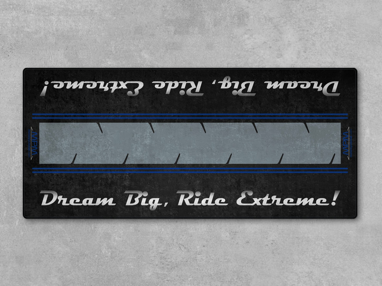 MPM Motorcycle Mat for Cruiser Motorcycle "Dream Big, Ride Extreme" - MM7310