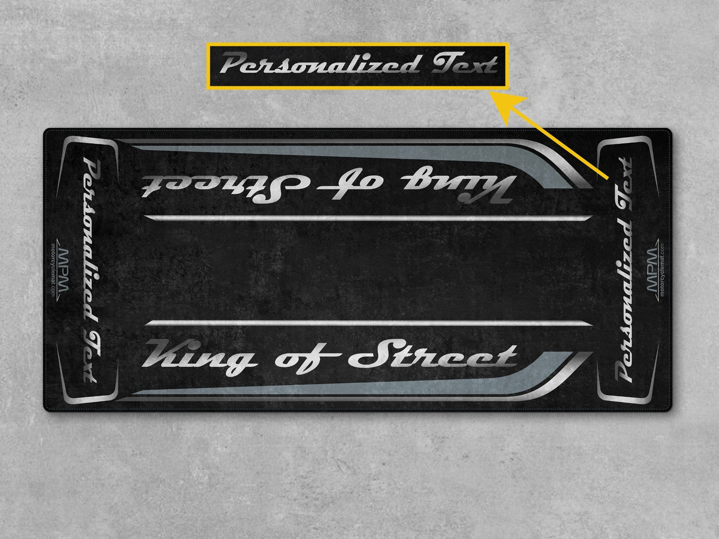 MPM Motorcycle Mat for Cruiser Motorcycle "King of Street" - MM7343