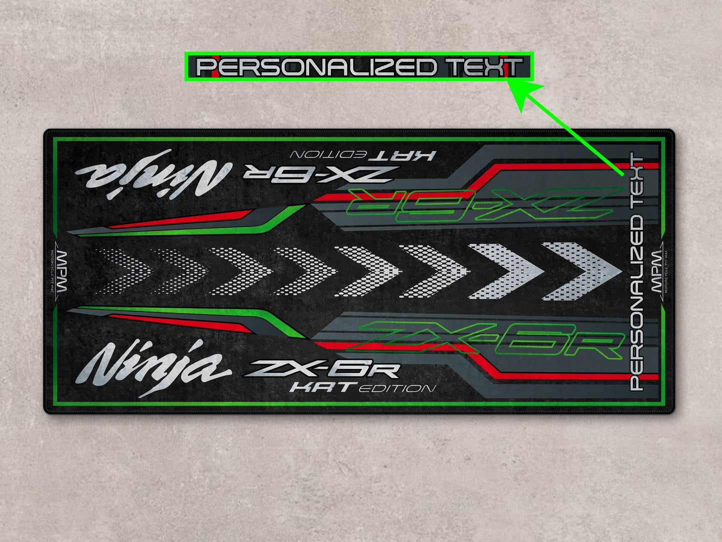 MPM Motorcycle Mat for Kawasaki Ninja ZX-6R KRT Edition - MM7396