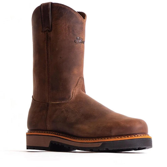 Silverado by Abilene Joe 10" (Steel Toe) - Vibram Sole Leather Cowboy Boots