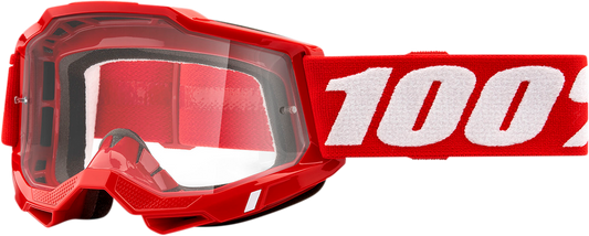 100% Accuri 2 OTG Goggles - Red - Clear 50018-00005