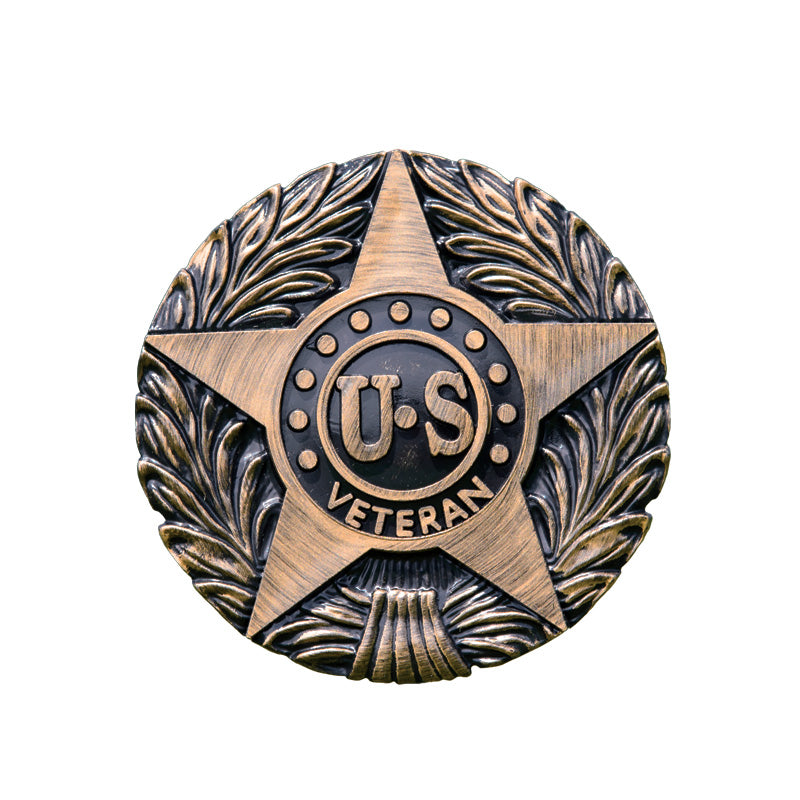 US Veteran Grave Marker & Flag Holder with Aluminum Ground Spike