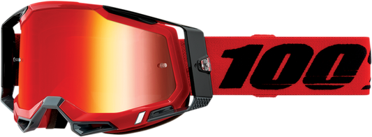 100% Racecraft 2 Goggles - Red - Red Mirror 50010-00003