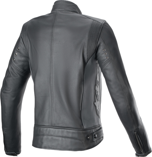 ALPINESTARS Stella Dyno Leather Jacket - Black Tar Gray/Dark Gray - 2XL 3113924-1296-2X