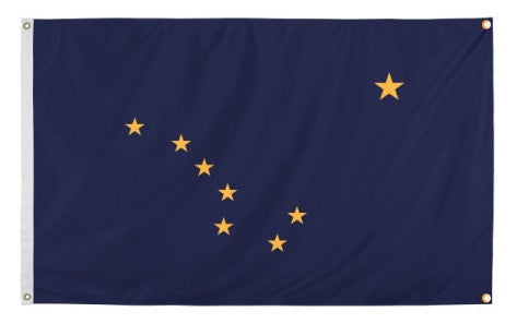 Alaska Flag with Grommets Along the Edges for Wall Hanging
