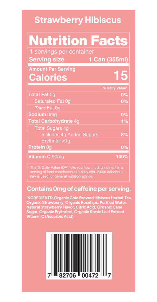 Strawberry Hibiscus Organic Iced Hibiscus Tea