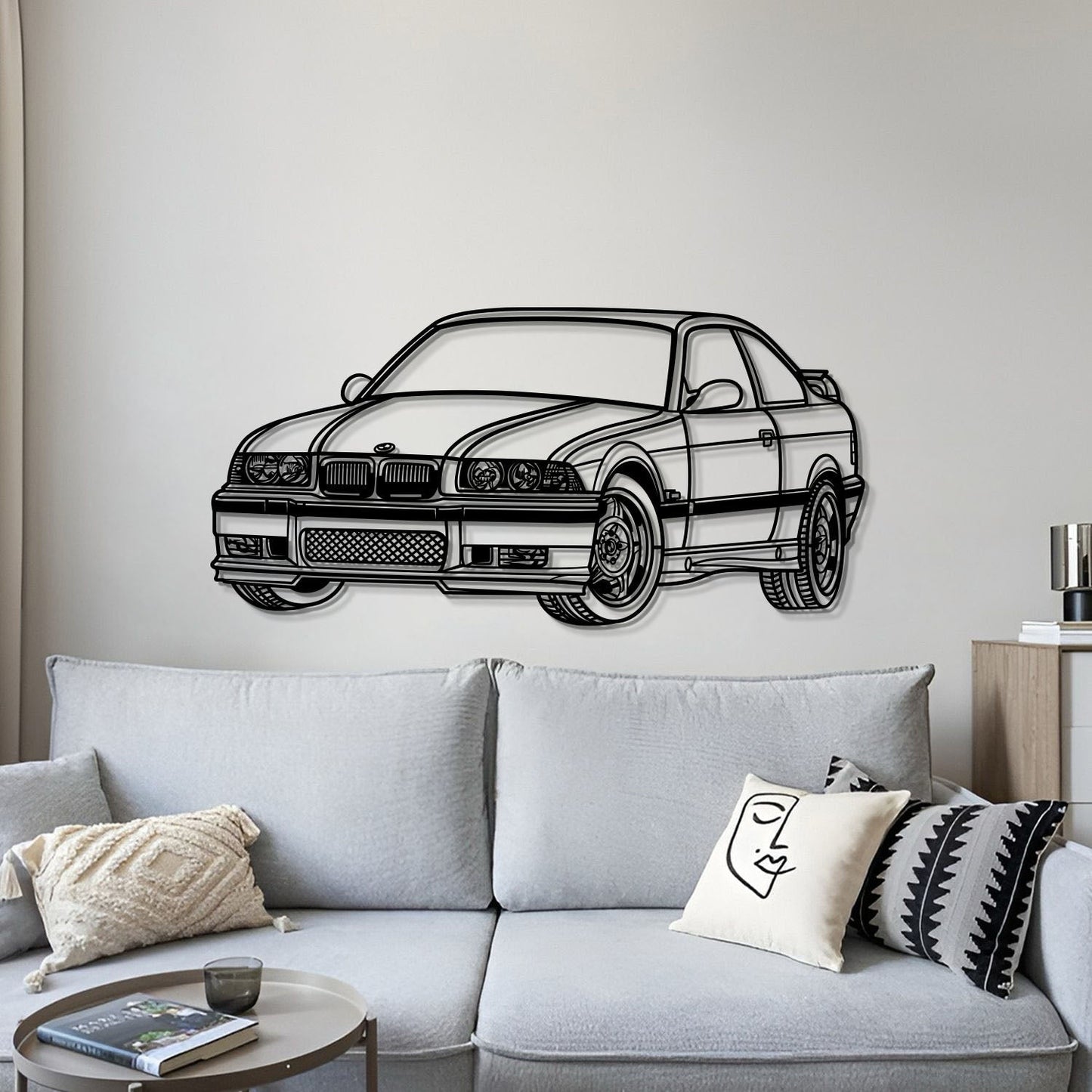 E36 Perspective Metal Car Wall Art  - MT0431