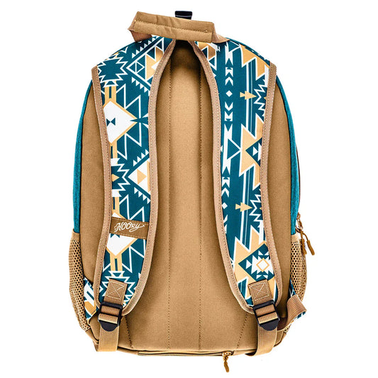 HOOey "Rockstar" Aztec Pattern (Teal/White/Tan) - Backpack