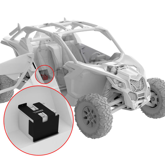 Can-Am Maverick X3 Second Battery Upgrade Kit with Lithium Battery - More Battery Reserve Power For Longer Lasting Audio