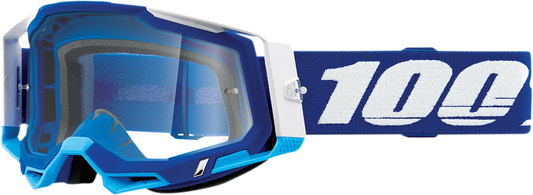 100% Racecraft 2 Goggles - Blue - Clear 50009-00002
