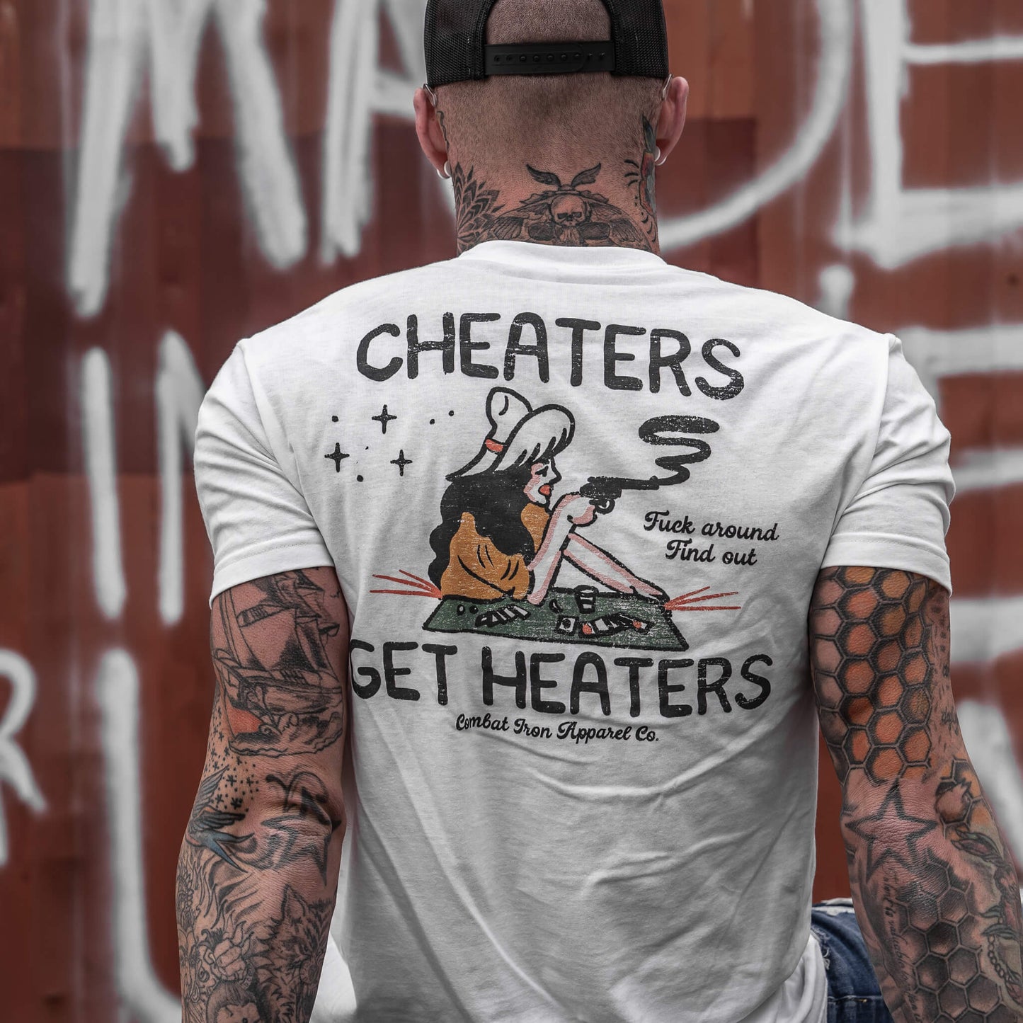 Cheaters Get Heaters Cowboy Edition Men's T-Shirt