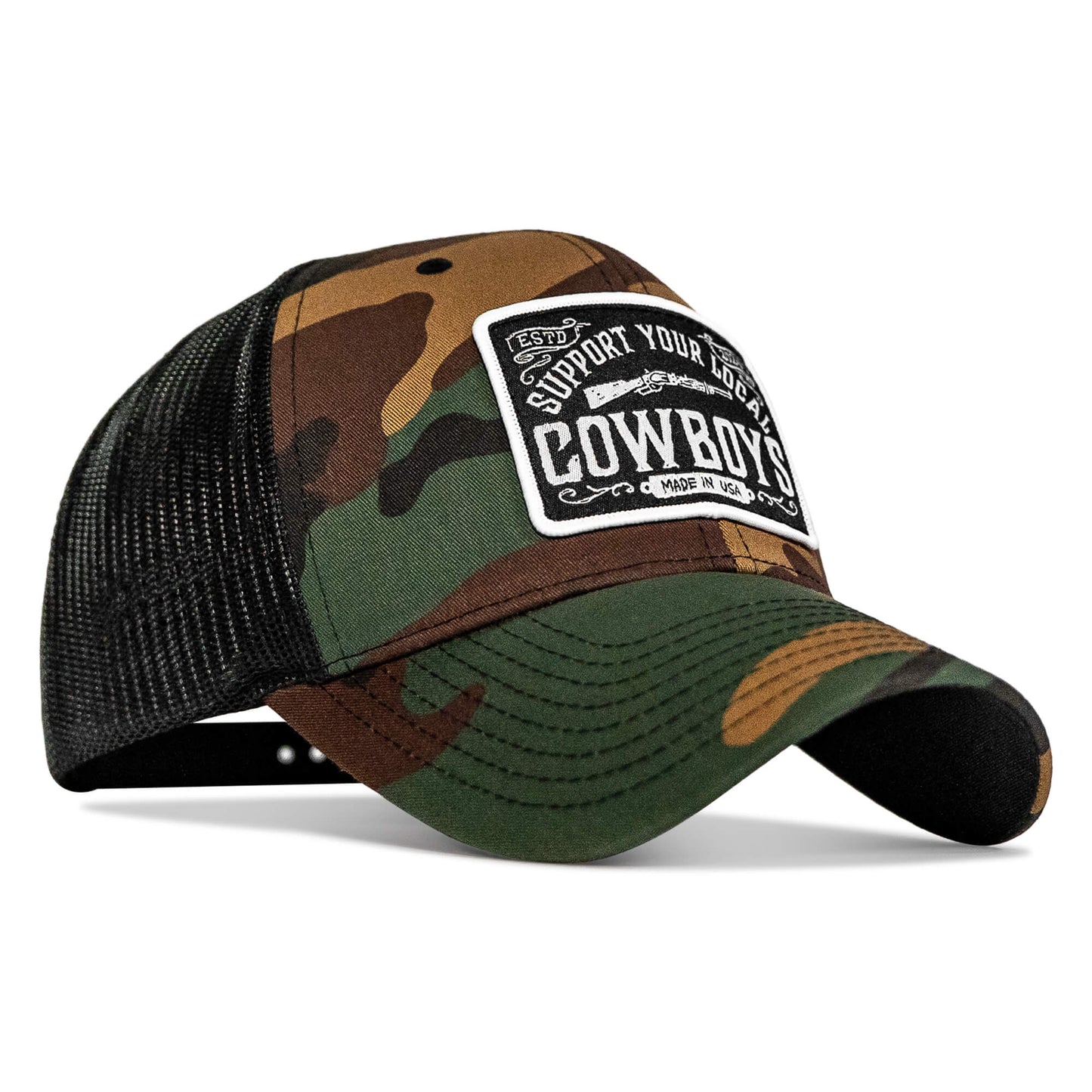 Support Your Local Cowboys Patch Snapback Hat