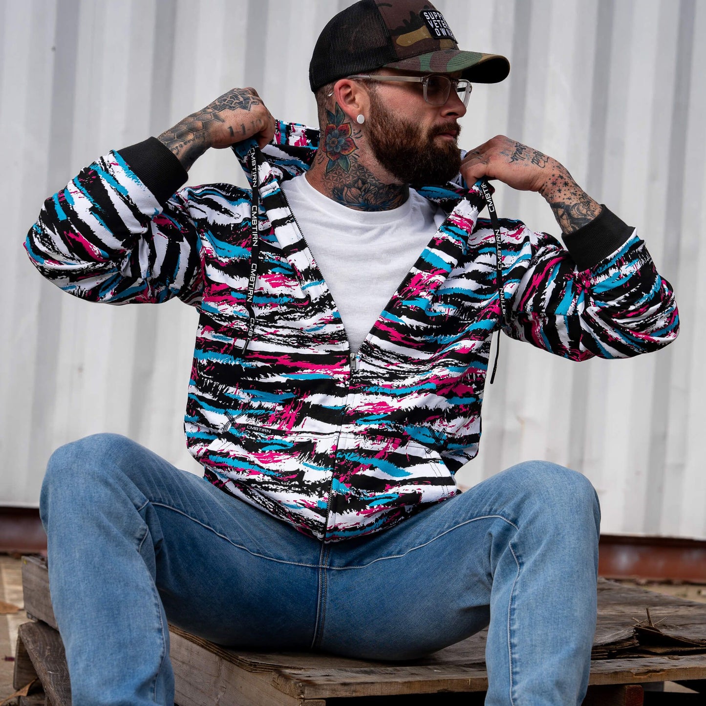 Men's Fleece Lined Zip Up Hoodie | V1