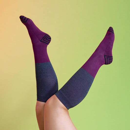 CloudCotton Compression Socks – Colorblock Potent