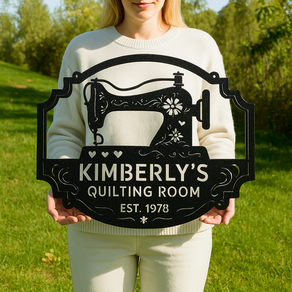 Custom Sewing & Quilting Room Metal Sign - Wall Decor