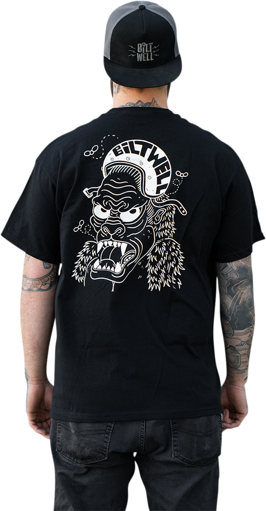 BILTWELL Go Ape T-Shirt - Black - Small 8101-051-002