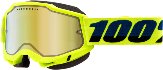 100% Accuri 2 Snow Goggles - Fluo Yellow - Gold Mirror 50022-00003