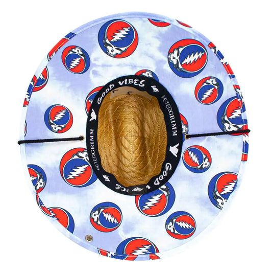 Peter Grimm Grateful Dead Blue Row Junior - Children's Straw Lifeguard Hat