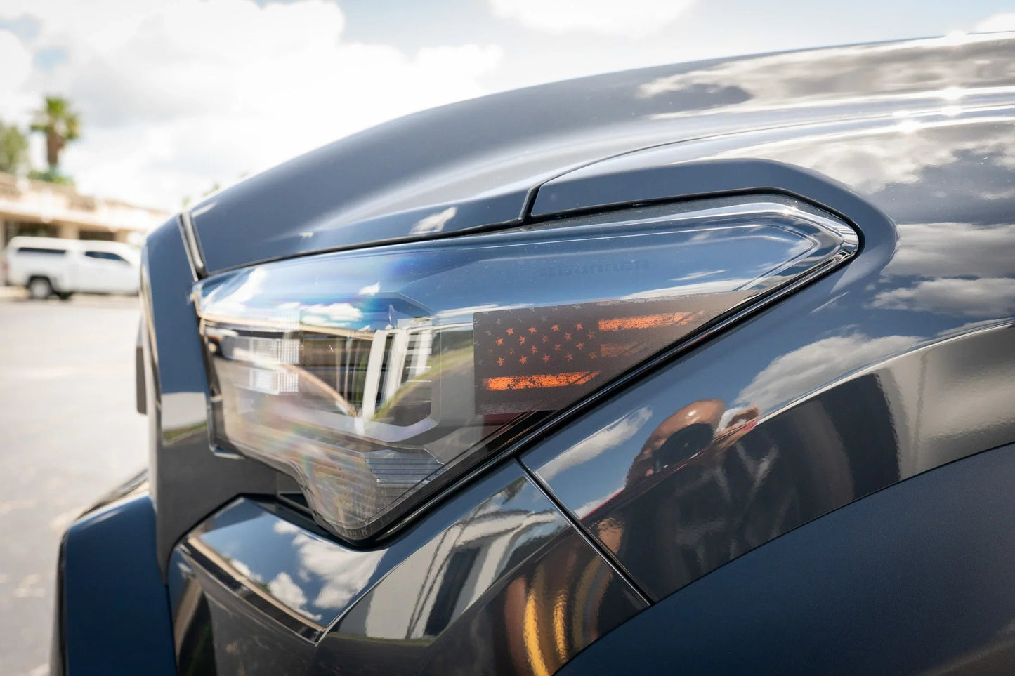 Distressed American Flag Front Sidemarker Overlays - 2024+ Tacoma / 2025+ 4Runner