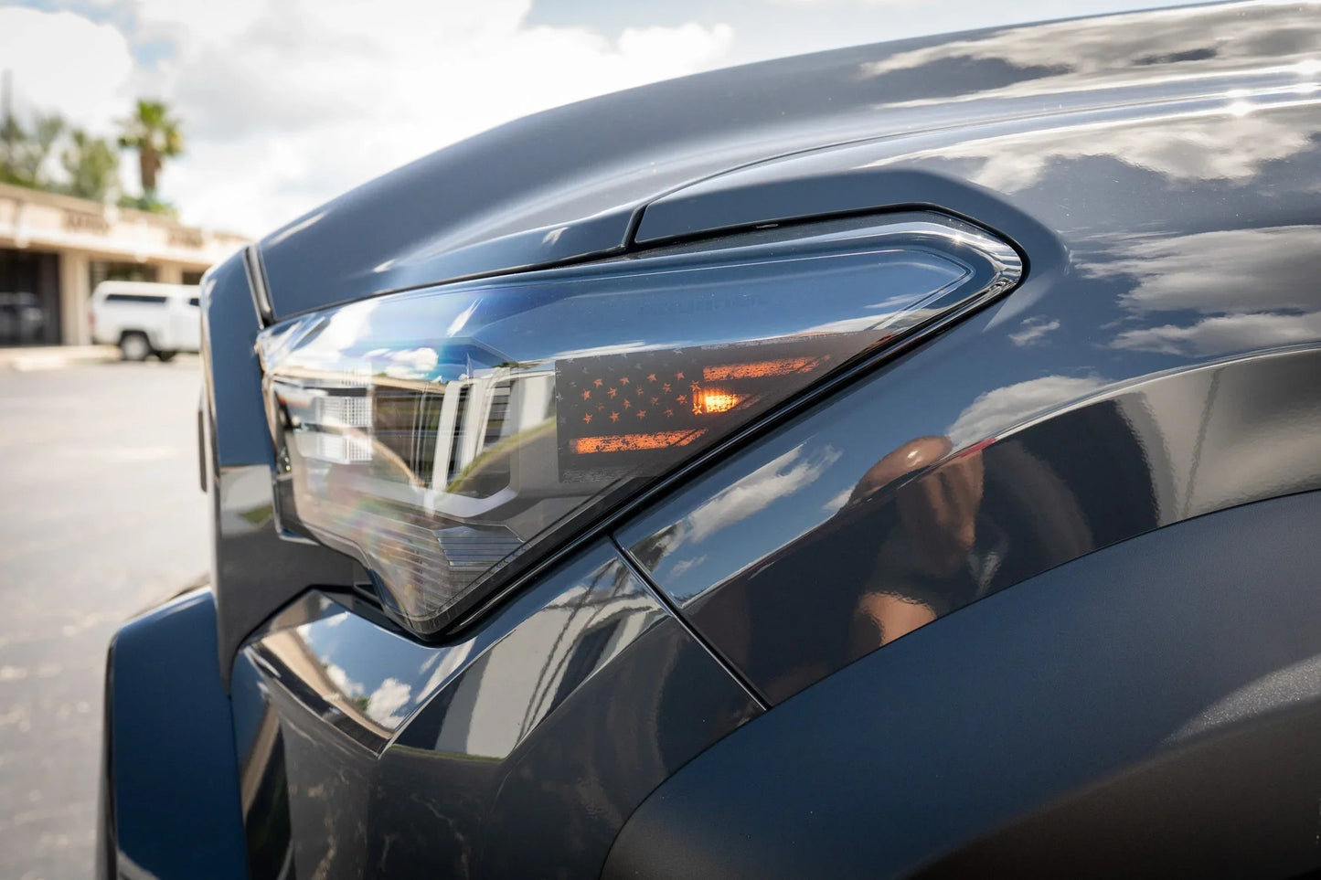 Distressed American Flag Front Sidemarker Overlays - 2024+ Tacoma / 2025+ 4Runner