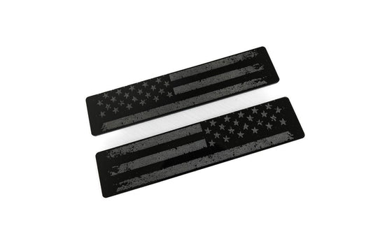 Distressed American Flag Husky Floor Mat Logo (Etched Acrylic) - Universal