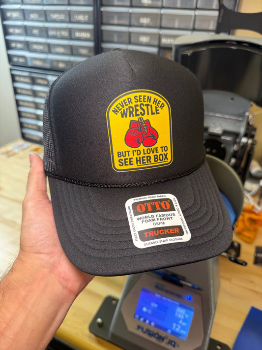 Love to See Her Box Trucker Hat