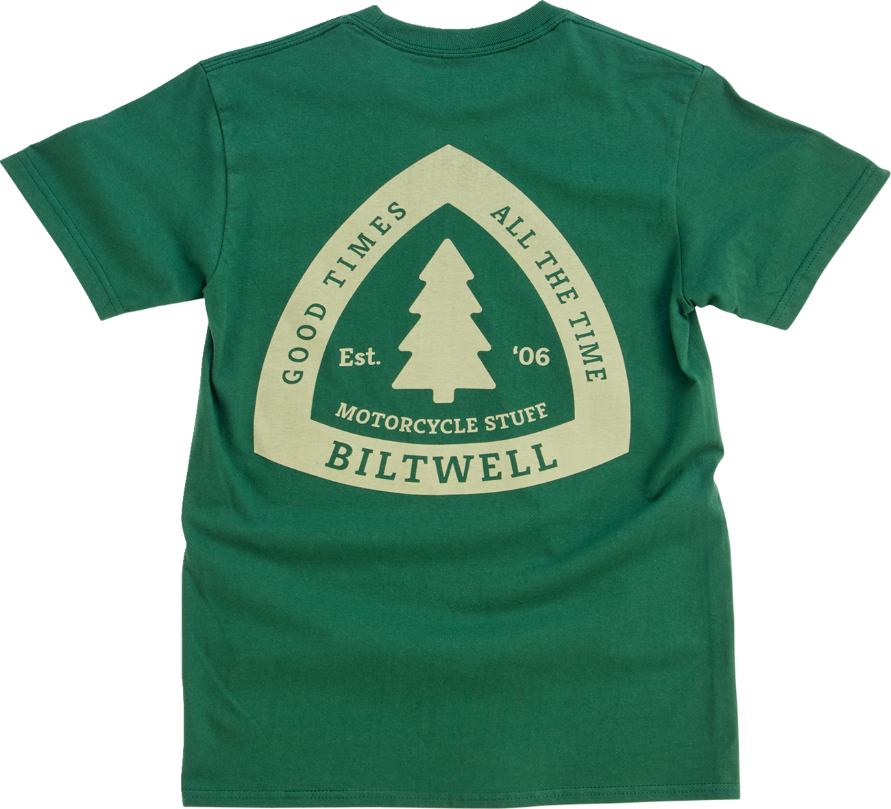 BILTWELL Good Times T-Shirt - Olive - Small 8101-075-002