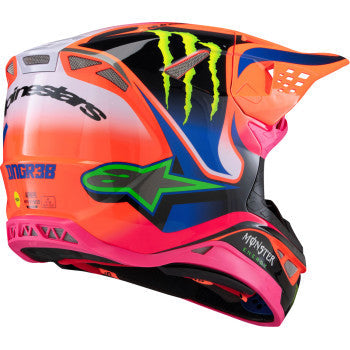 ALPINESTARS Supertech M10 Helmet - Deegan Monster - MIPS® - Gloss Orange Fluo/Purple/Pink Fluo - Small 8300425-433-S