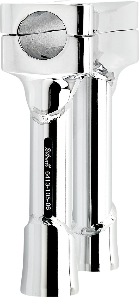 BILTWELL Risers - Murdock - Oversized - 6" - Chrome 6413-105-06