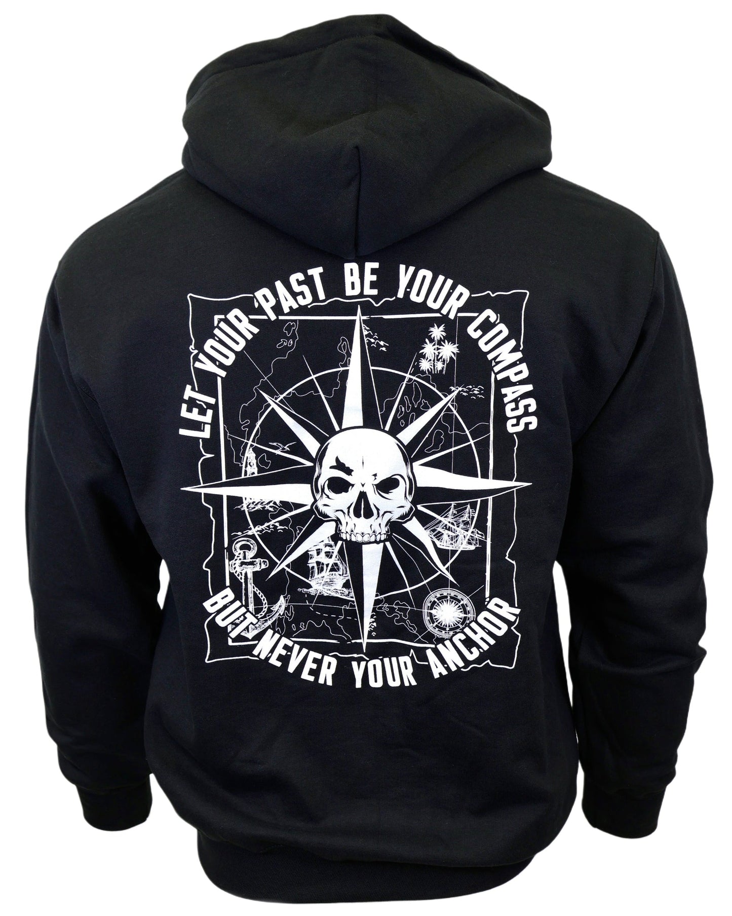 Nautical Compass Unisex Zip-Up Hoodie