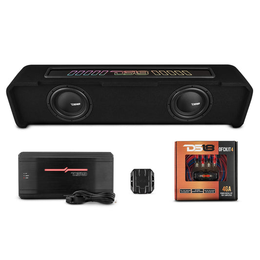 (2017+) Ford F-150 Down Firing Loaded Subwoofer Enclosure with Dream LED Lights, Amplifier and Wiring Kit