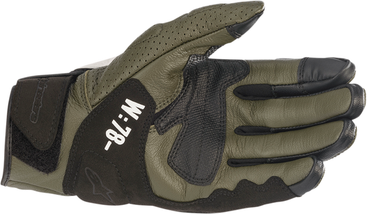 ALPINESTARS Kei Gloves - Forest/Black/White/Fluo Red - Small 3566221-6123-S