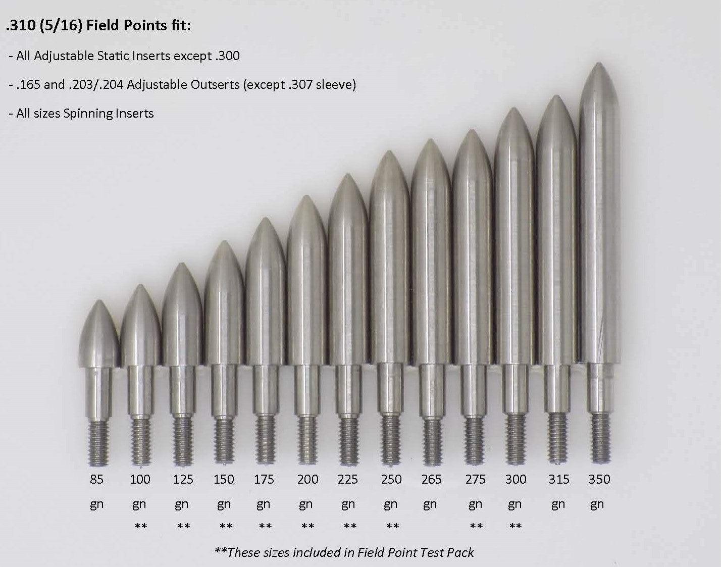 Screw-In Stainless Steel Field Point, .310 (5/16)