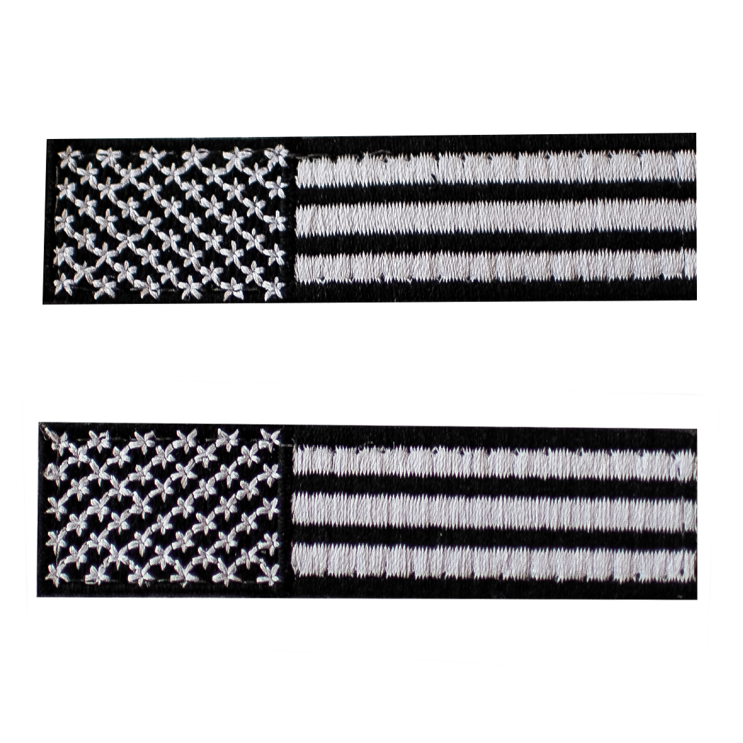 Floperator Embroidered Subdued U.S. Flag Patch Set