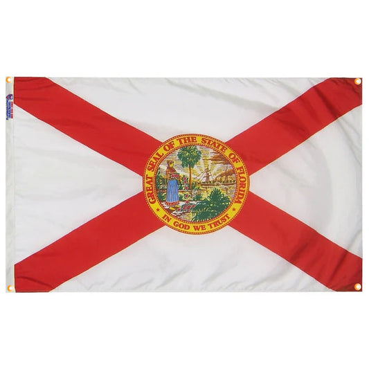 Florida Flag with Grommets Along the Edges for Wall Hanging