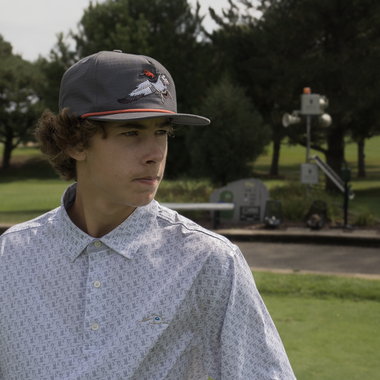 AFW White with Grey Flying Ducks Polo