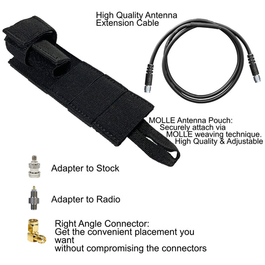 Tactical Antenna Relocation Kit(Black, Tan, or Green) - Harris & M/A-Com Public Safety Radios
