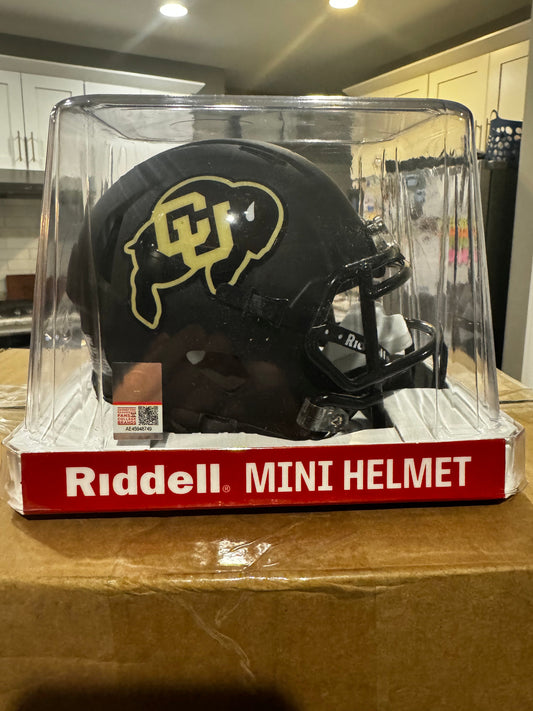 Colorado Buffaloes NCAA Mini Speed Football Helmet Matte Black - NCAA