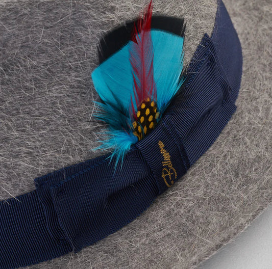 Fox Fedora - Gray - Long Hair