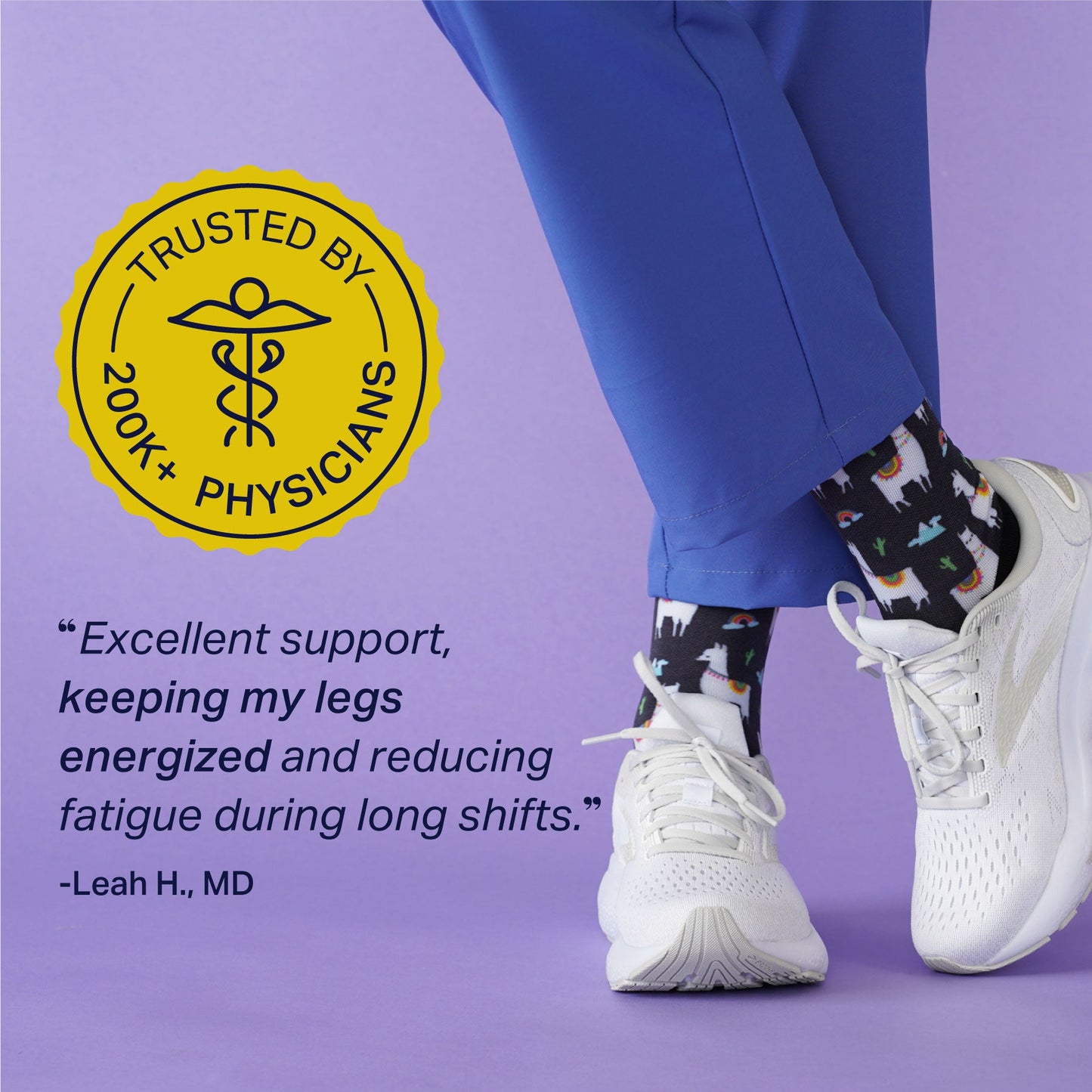 Cute Compression Socks – Llama