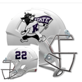 Kansas State Wildcats Full Size Authentic Speed Football Helmet Willie Wildcat - NCAA